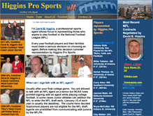 Tablet Screenshot of higginsprosports.com